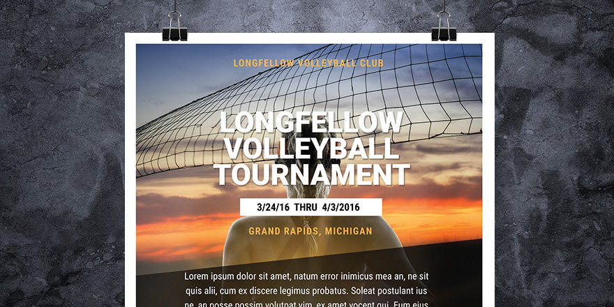 Volleyball Tournament Promotions Generator